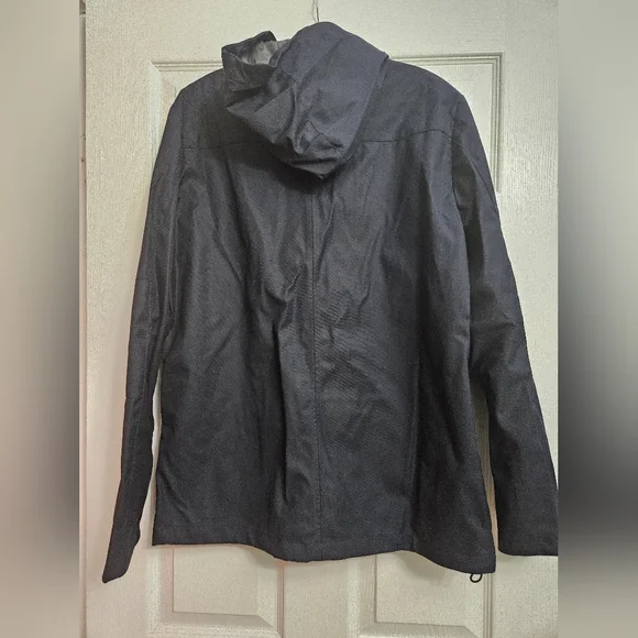 L(!)W BRAND Luxe Navy blue Hooded Jacket - Picture 2 of 7